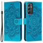 Samsung Galaxy A56 5G Case - PU Leather Mandala Embossed Wallet Case Multicolor_yux Multicolor Blue