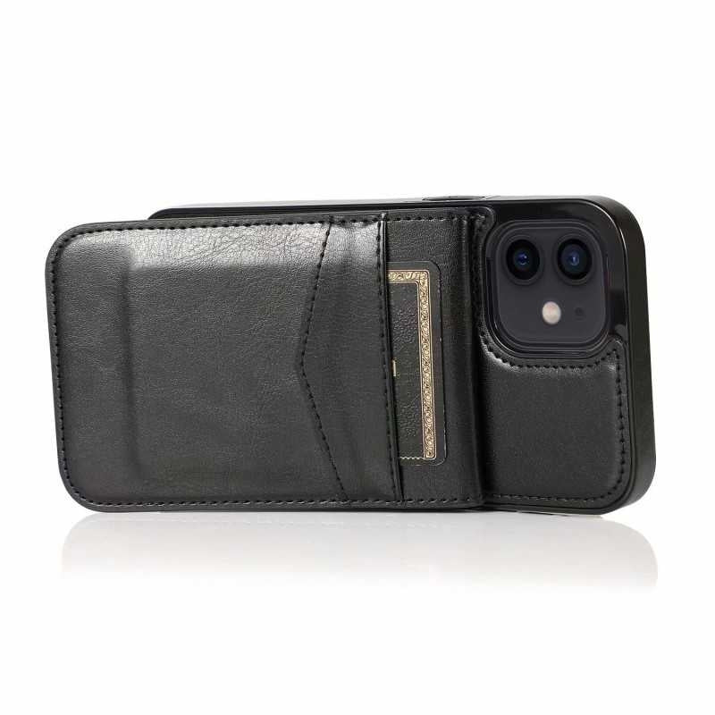 iPhone 13 Mobile Case Card Holder 6CK Retro V3 Black_yux