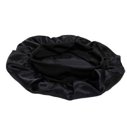 Satin Sleep Cap Black, One Size