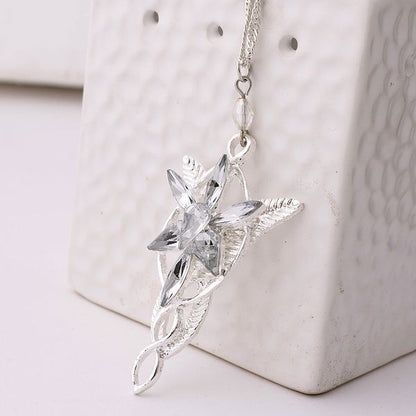 Evenstar Lord of the Rings Silver Plated Necklace, Arwen