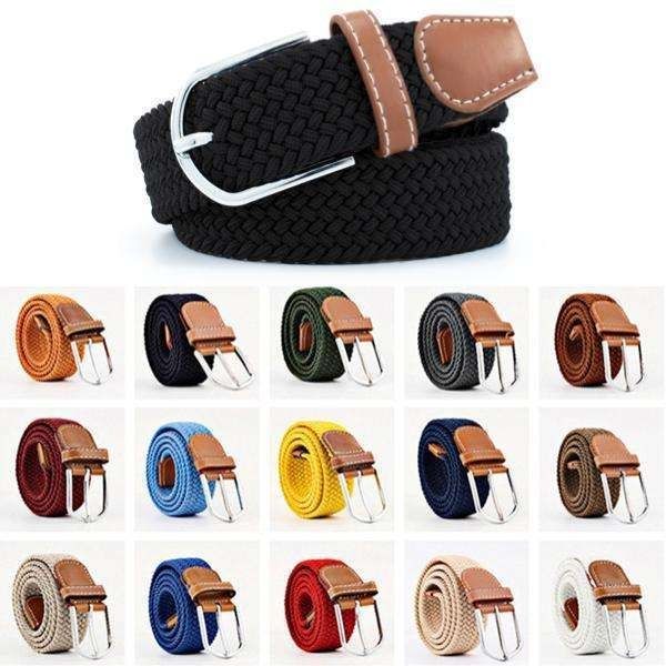 Canvas Fabric Belt No. 07, W26-W36, Light Blue, Elastic Relax Belt