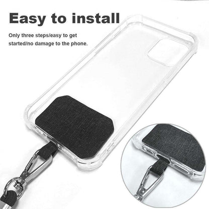 Nylon Phone Lanyard Rope for Universal Crossbody Mobile Phones, Black