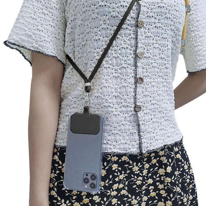 Nylon Phone Lanyard Rope for Universal Crossbody Mobile Phones, Black