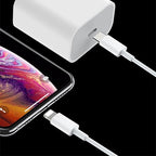 20W Fast Charger with USB-C to Lightning Cable 2m, White, Compatible with iPhone