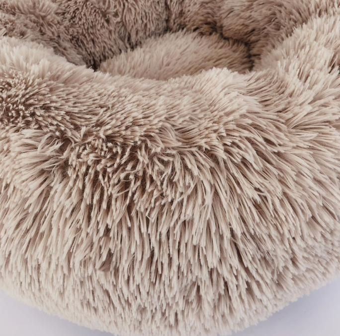 Fluffy Dog Bed Cat Bed 70cm, Dark Grey