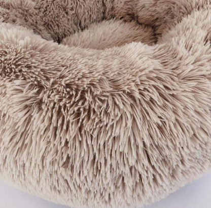 Fluffy Dog Bed Cat Bed 60cm, Light Grey