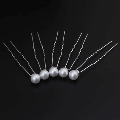 20 Pcs Wedding Hairpins with Pearls in White