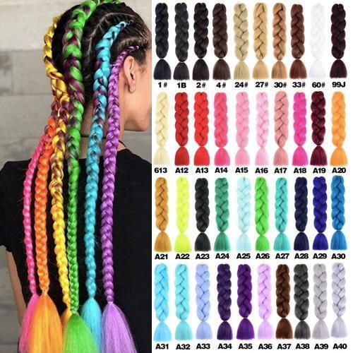 Grey giant braids, reggae braids, gradient braids