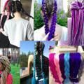 Grey giant braids, reggae braids, gradient braids