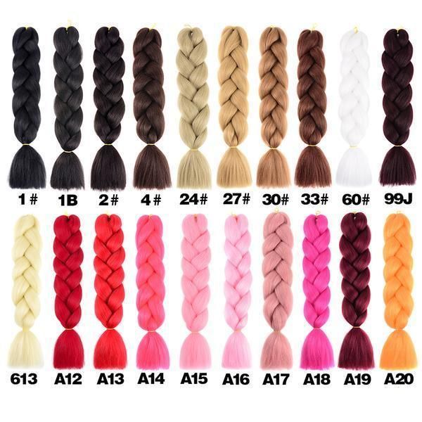 Gradient reggae braids, 6 giant braids, cerise
