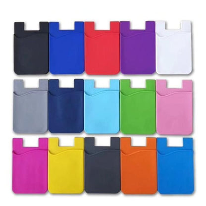2-Pack Universal Mobile Wallet Card Holder Self-Adhesive, Dark Pink