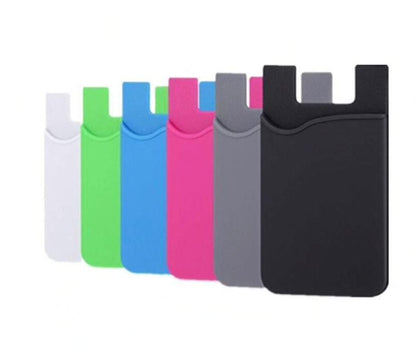 2-pack Universal Mobile Wallet Card Holder, Self-Adhesive Light Pink