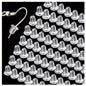 50pcs Earring Backs, Nickel-Free Latex Transparent