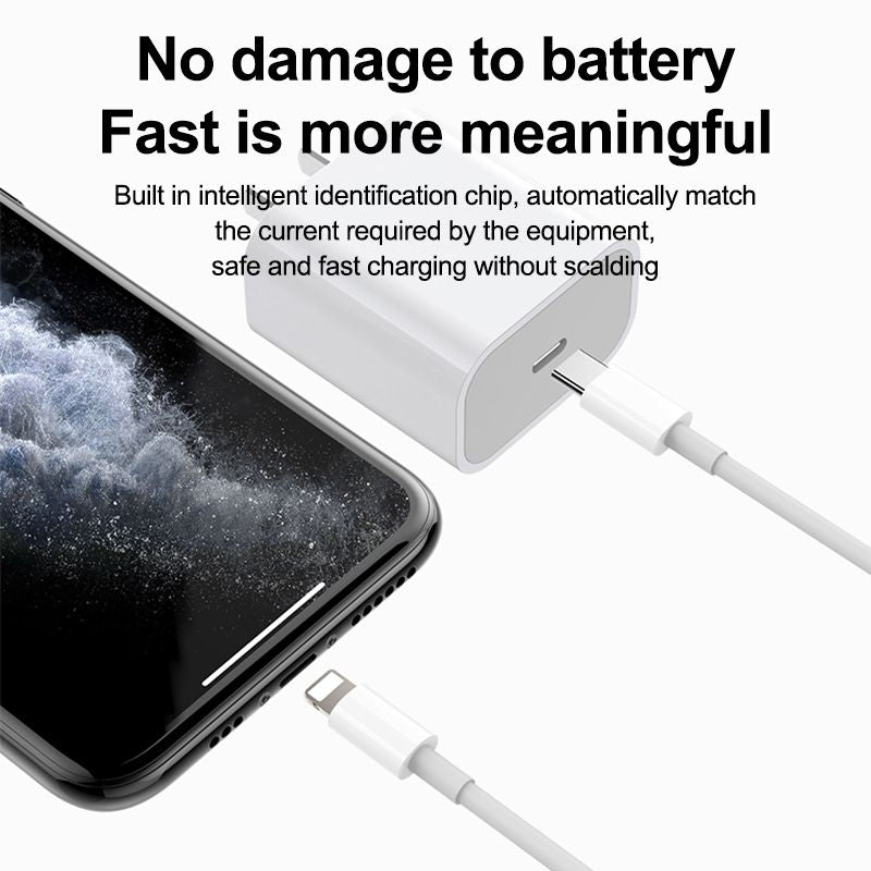 iPhone Fast Charger 2m Cable, White, Compatible with iPhone 11/12/13/14