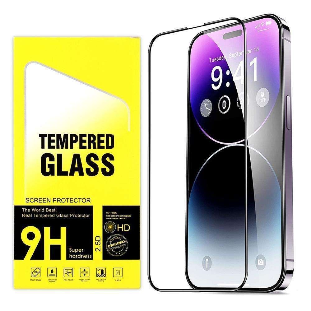 2pcs Tempered Glass Screen Protector for iPhone 14 Pro Max, Transparent