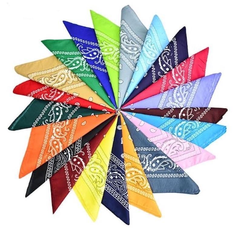 10 pcs Bandana Paisley Pattern Scarves, 54x54cm