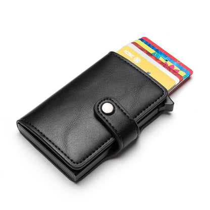 5 Cards Wallet Card Holder with RFID & NFC Protection, Dark blue