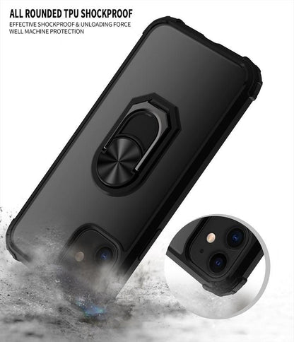 iPhone 12 Silicone Shockproof Cover, Black Transparent, Compatible with iPhone 12 Pro