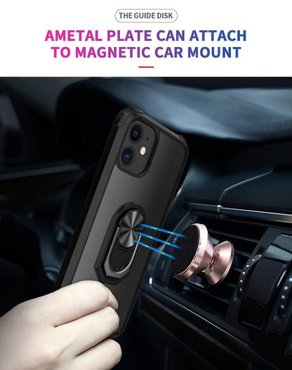 iPhone 12 Silicone Shockproof Cover, Black Transparent, Compatible with iPhone 12 Pro