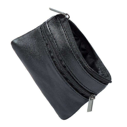 Small Wallet with Zipper Card Holder, Black