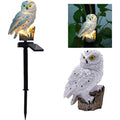 White Owl Solar Garden Light Waterproof Resin Landscape Lamp for Outdoor Garden Decoration
