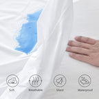 Waterproof Breathable Quiet Washable Mattress Protector for King Bed, 140 x 200 x 30cm