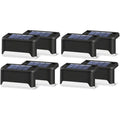 8 Pieces Solar Light, LED, for Stairs, Deck, Outdoor Black Shell Warm White