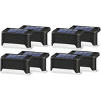 8 Pieces Solar Light, LED, for Stairs, Deck, Outdoor Black Shell Warm White