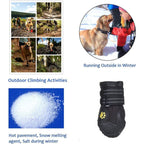 4 Pack Protective Dog Boots, Waterproof Dog Shoes for Medium and Large Dogs Black 1