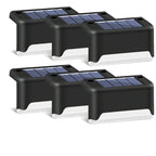 16 Pack Solar Patio Lights Waterproof LED Deck Lights for Patio Stairs Garden Pathway, Black Shell White Light