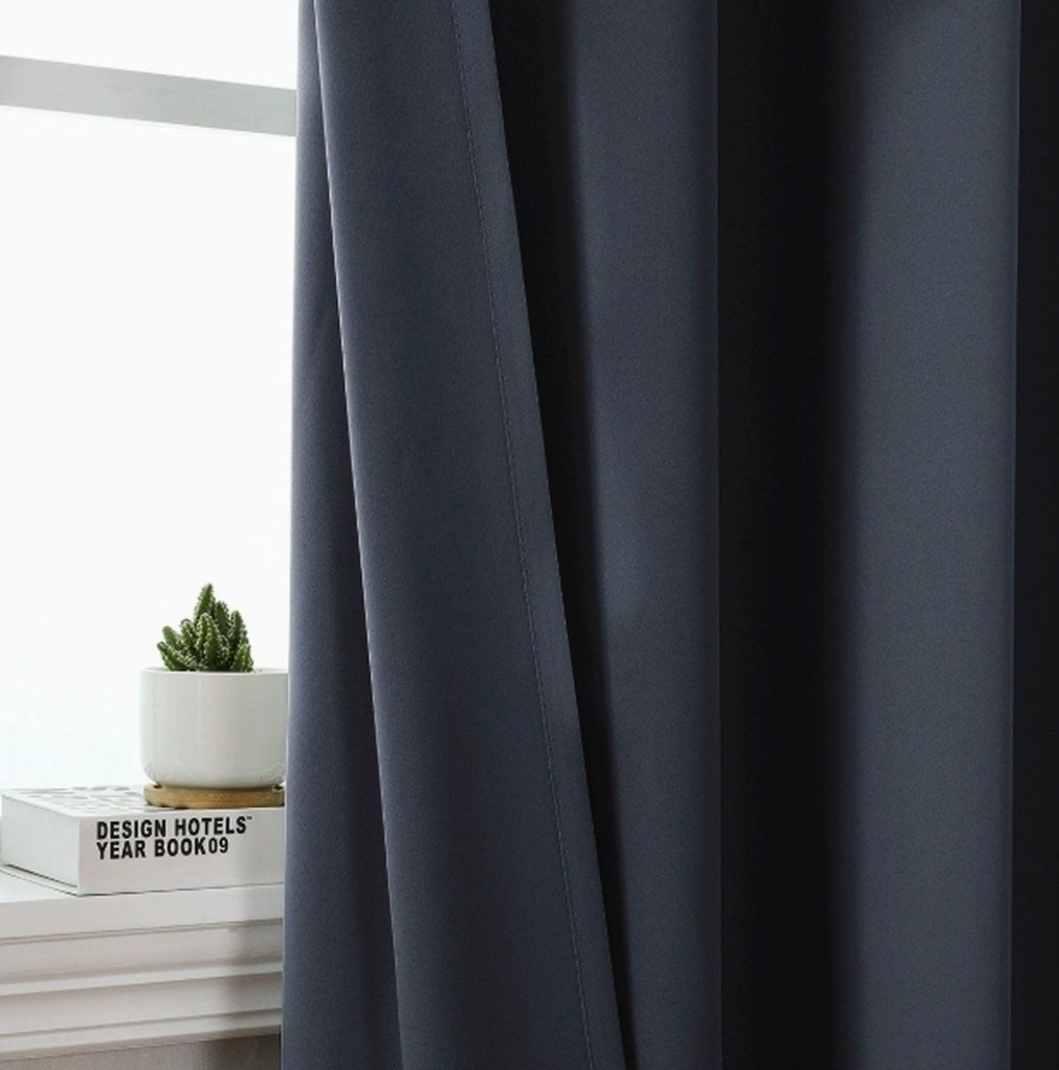 1 Panel Beige Blackout Curtain Panel With Grommets, Thermal Insulating Microfiber Drapes For Bedroom And Office, 100 x 250 cm
