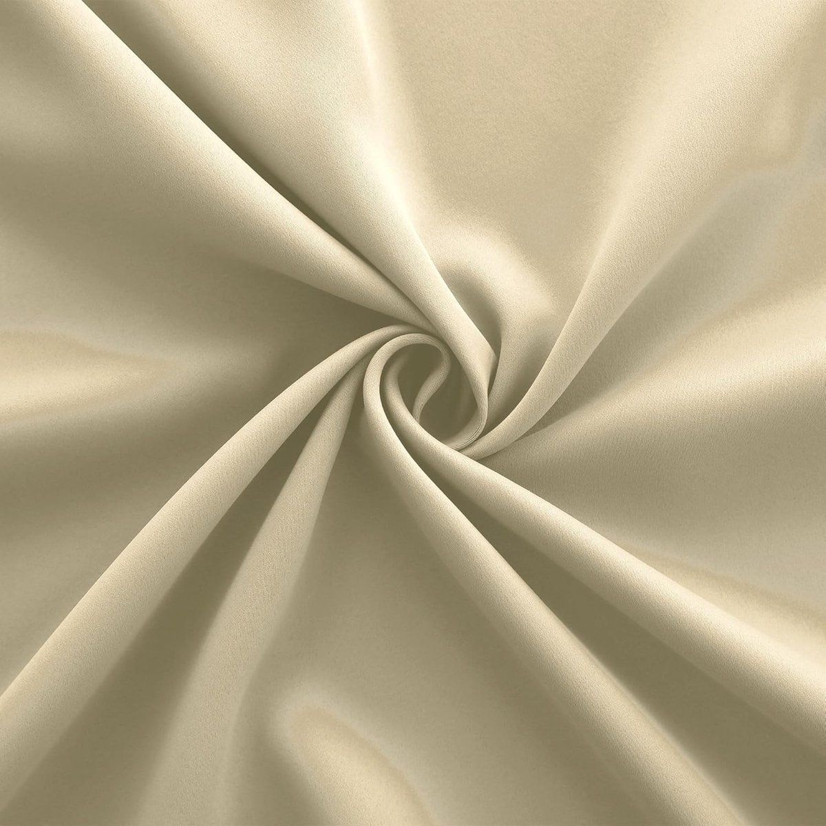 1 Panel Beige Blackout Curtain Panel With Grommets, Thermal Insulating Microfiber Drapes For Bedroom And Office, 100 x 250 cm