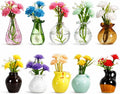 10 Piece Mini Magnetic Vase Set Ceramic and Glass