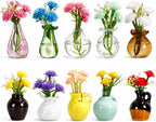 10 Piece Mini Magnetic Vase Set Ceramic and Glass