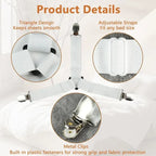 4 Pack Adjustable Sheet Straps with L Clips