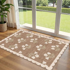 Floral Non Slip Door Mat, 90 x 150 cm