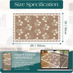 Floral Non Slip Door Mat, 90 x 150 cm