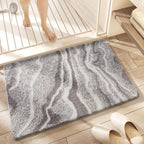 Bath Mat Non-Slip Extra Soft Water Absorbent Machine Washable Shower Rug for Bathroom, 40 x 60 cm, Grey