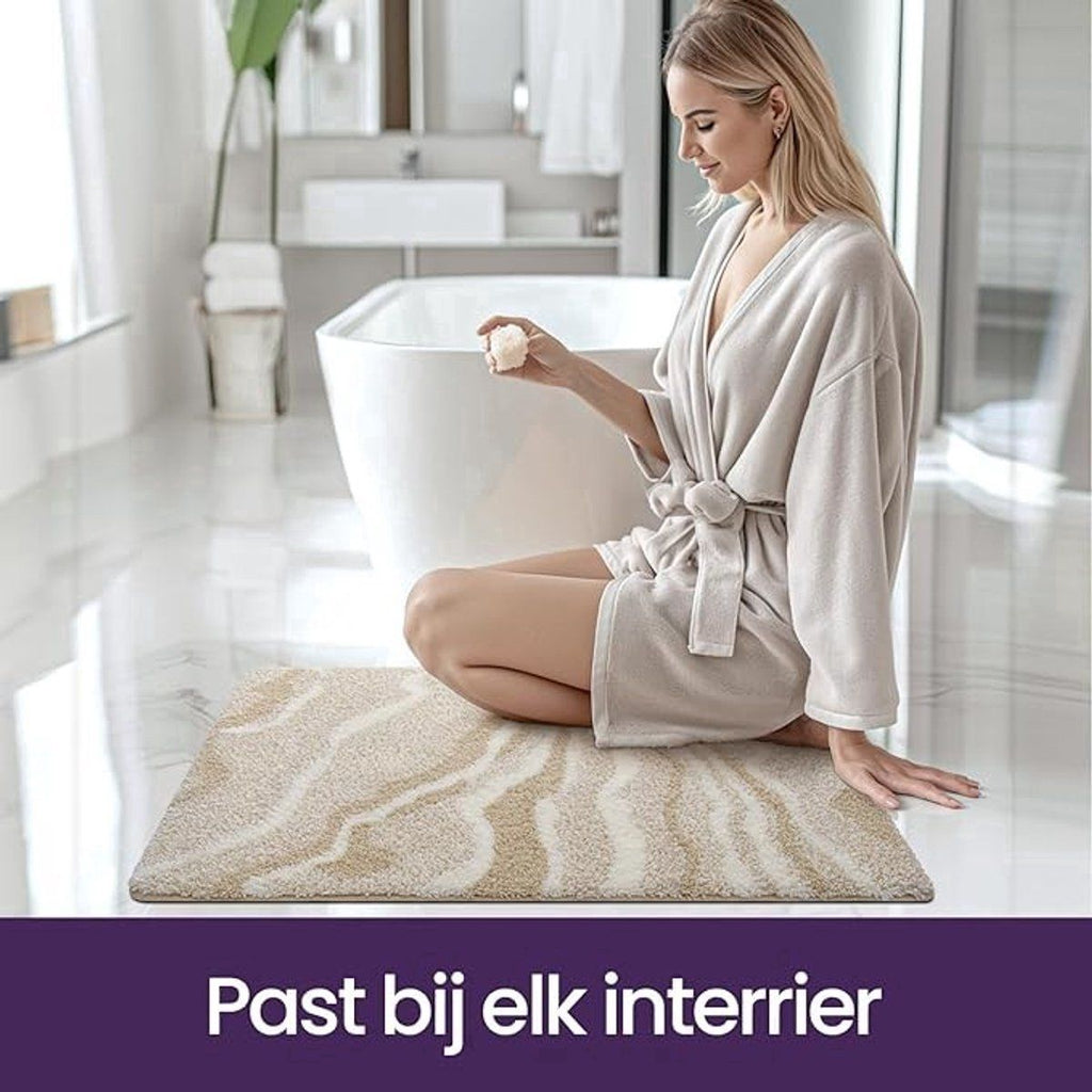 Bath Mat Non-Slip Extra Soft Water Absorbent Machine Washable Shower Rug for Bathroom, 40 x 60 cm, Grey