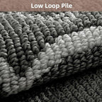 Door Mat Non Slip Washable Absorbent Entryway Rug for Home Garage Kitchen Laundry Room, Dark Grey, 50 x 80 cm