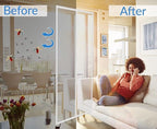 Magnetic Insect Screen Curtain Anti Fly Mesh for Door Window Sliding Patio No Drilling Required White, 120 x 210 cm