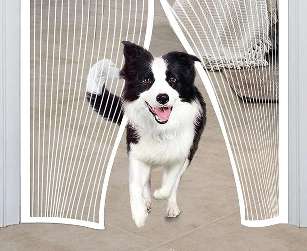Magnetic Insect Screen Curtain Anti Fly Mesh for Door Window Sliding Patio No Drilling Required White, 120 x 210 cm