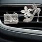 Crystal High Heel Shoe & Magic Bag Car Air Vent Clip Charm Bling sparkly bedazzled rhinestone Car Bling Accessories, Car Interior Decoration Charm, Rhinestone cute Car Decor girls