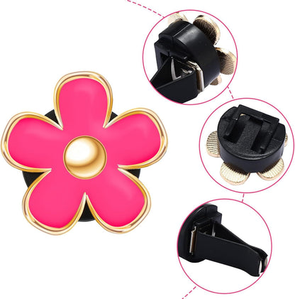 6 Pcs Daisy Flower Air Vent Clip Accessories Air Conditioning Outlet Clip Car Air Freshener Dashboard Accessories Charm Car Inter Decor(3 cm, 3.3 cm,Red, Pink, White)