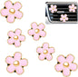 6 Pcs Daisy Flower Air Vent Clip Accessories Air Conditioning Outlet Clip Car Air Freshener Dashboard Accessories Charm Car Inter Decor(3 cm, 3.3 cm,Pink)