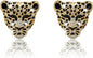 2pcs Bling Leopard Car Air Freshener Vent Clip, Black and Gold Cheetah Print Car Accessories, Sparkly Rhinestones Car Decor for Women