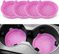 Car Cup Holder Coaster, Silicone Cup Holder Insert, Universal Non-Slip Cup Holders, Car Accessories Interior for Women and Man 4 Pack Pink
