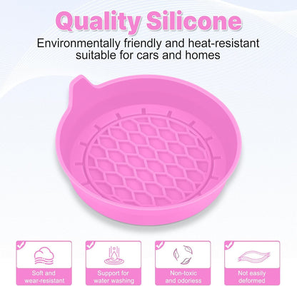 Car Cup Holder Coaster, Silicone Cup Holder Insert, Universal Non-Slip Cup Holders, Car Accessories Interior for Women and Man 4 Pack Pink