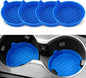Car Cup Holder Coaster, Silicone Cup Holder Insert, Universal Non-Slip Cup Holders, Car Accessories Interior for Women and Man 4 Pack Blue