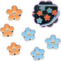 Flower Car Accessories,6pcs Daisy Car Air Freshener Vent Clips,3.3cm/3cm Blue Orange Flowers Decor,Refillable Diffusers for Women